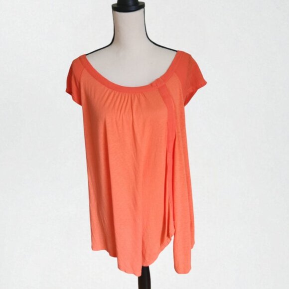 Free People Coral Asymmetrical Drape Top – Size XS (Flexible Fit) - Picture 1 of 5